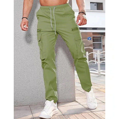 Men's Drawstring Elastic Waist Cargo Pants | Casual Outdoor Fit