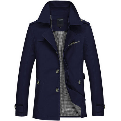 Men's Fleece-Lined Classic Trench Coat