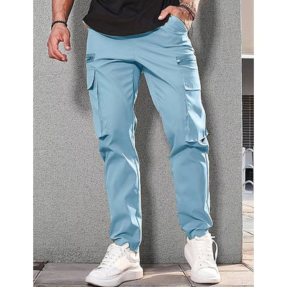 Men's Drawstring Elastic Waist Cargo Pants | Casual Outdoor Fit