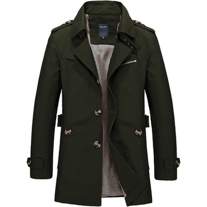 Men's Fleece-Lined Classic Trench Coat