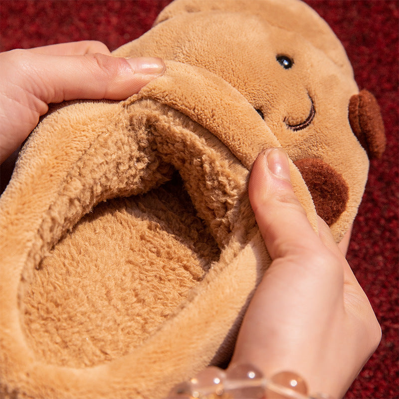 🥐 Croissant Bread Slippers – Cute, Fluffy & Cozy