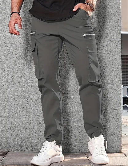 Men's Drawstring Elastic Waist Cargo Pants | Casual Outdoor Fit