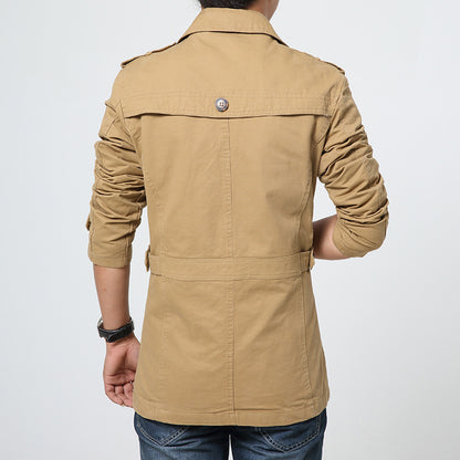Men's Fleece-Lined Classic Trench Coat