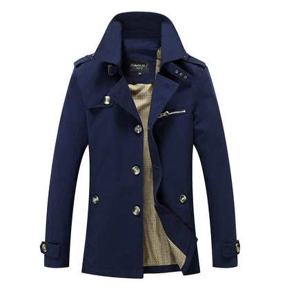 Men's Fleece-Lined Classic Trench Coat