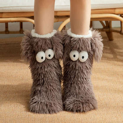 Plus Size Fluffy Monster Indoor Slipper Socks