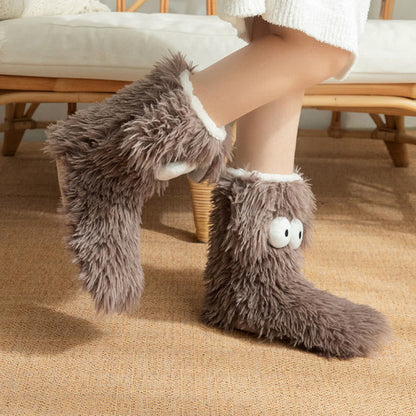 Plus Size Fluffy Monster Indoor Slipper Socks
