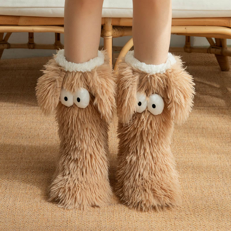 Plus Size Fluffy Monster Indoor Slipper Socks