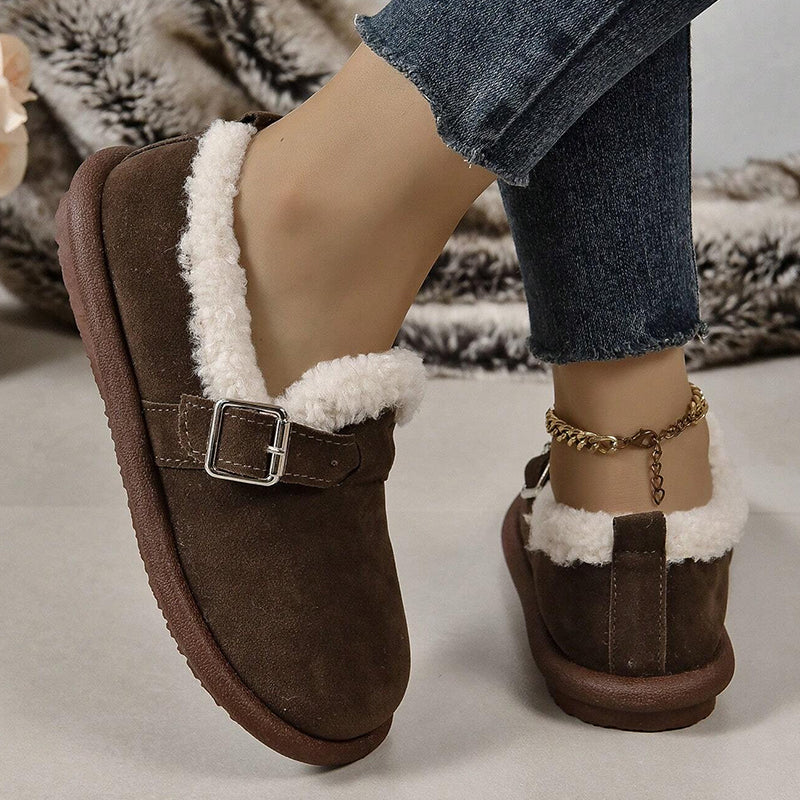 🔥Last Day 50% OFF - Women's Comfort Orthopaedic Slip-On Winter Shoes for Cosy Fleece Lining, Cushioned Sole