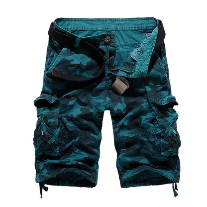 Women's Vintage Camo Multi-Pocket Cargo Shorts