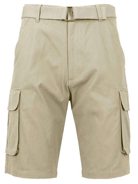 Men’s Multi-Pocket Cargo Shorts w/ Belt – Built for Summer Comfort
