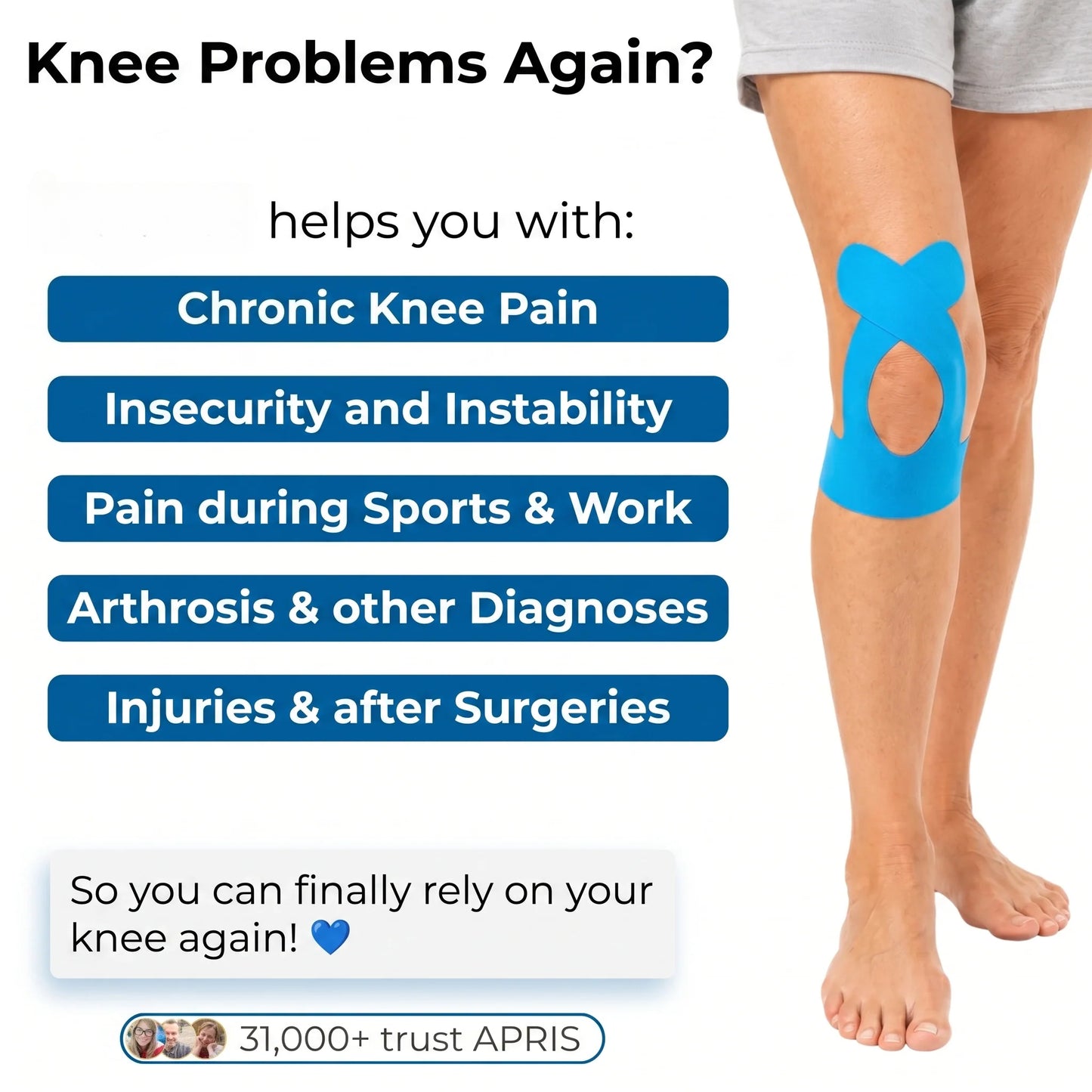 Knee Pajamas — Pre-Cut Kinesiology Tape
