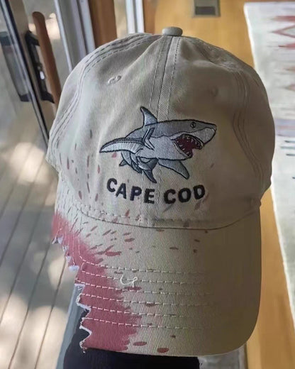 CAPE COD Shark Bite Embroidered Hat – Unique Street Style Cap