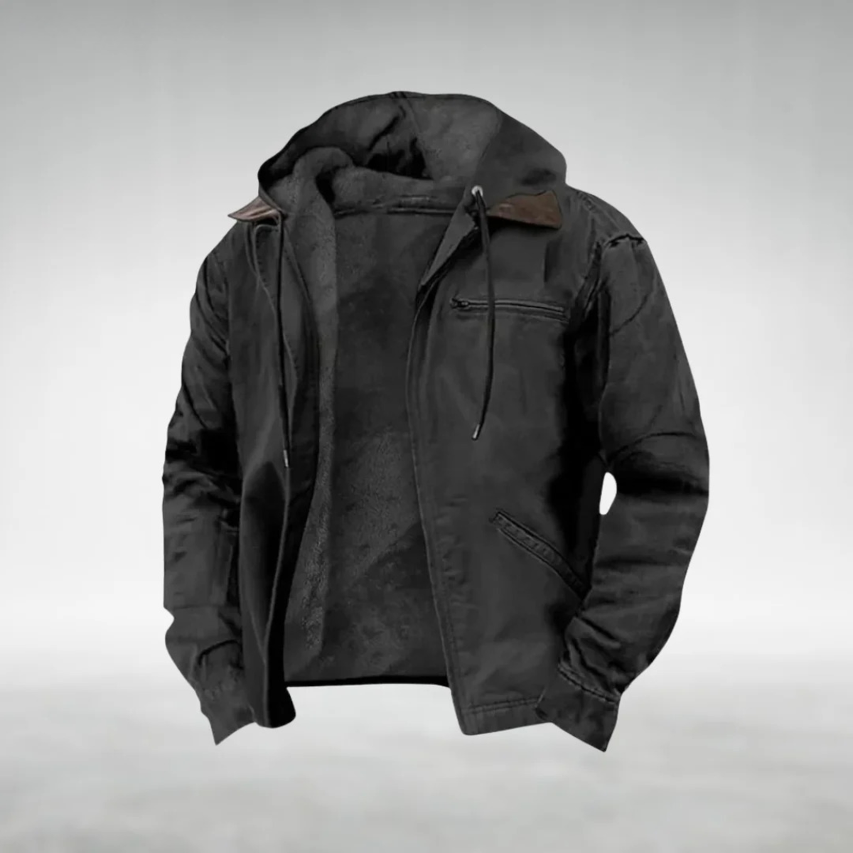 Men’s Fleece-Lined Hooded Cotton Jacket