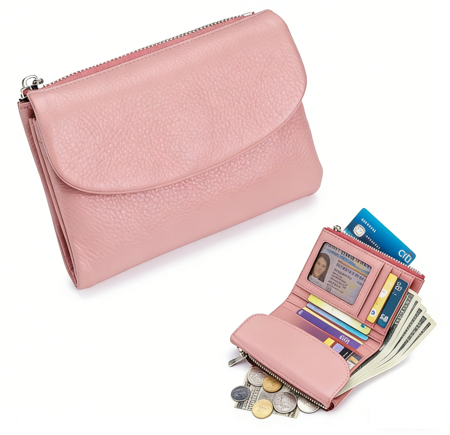 Last Day 49% Off🔥 Pebble Leather Wallet - Buy 2 Get Free Shipping Today