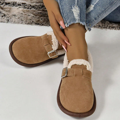 🔥Last Day 50% OFF - Women's Comfort Orthopaedic Slip-On Winter Shoes for Cosy Fleece Lining, Cushioned Sole