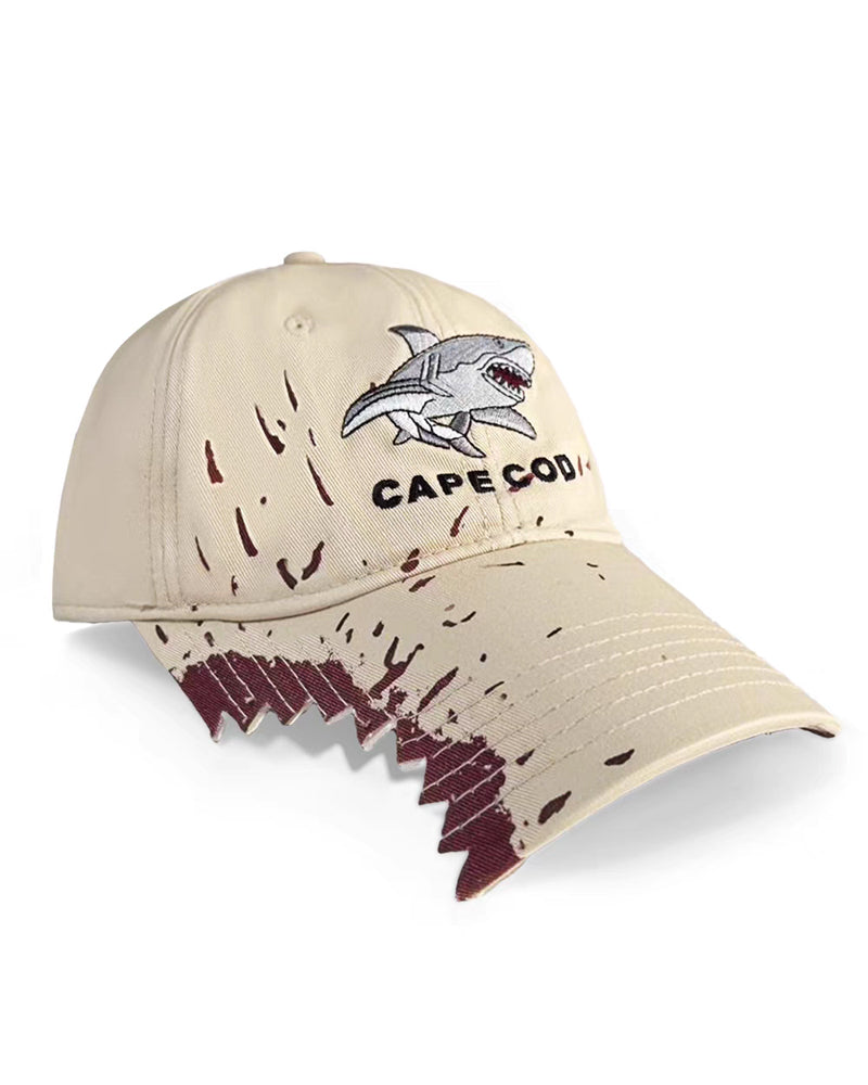 CAPE COD Shark Bite Embroidered Hat – Unique Street Style Cap