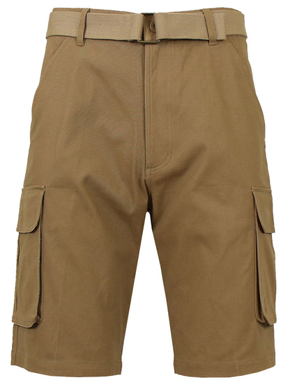 Men’s Multi-Pocket Cargo Shorts w/ Belt – Built for Summer Comfort