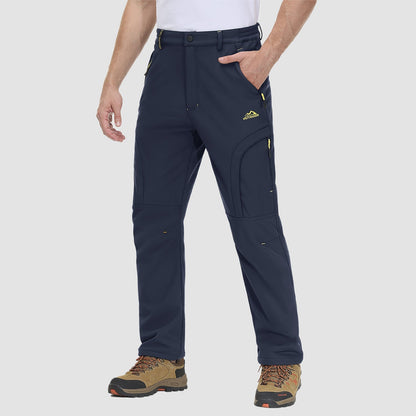 Men's Outdoor Hiking Pants - Fleece-Lined & Water-Resistant