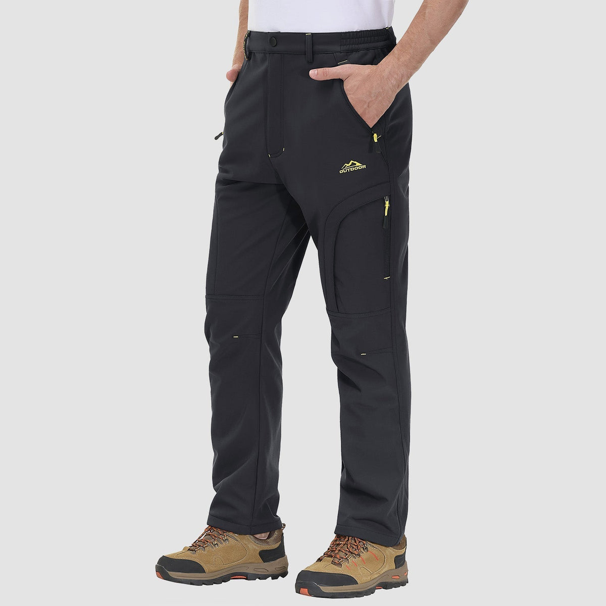 Men's Outdoor Hiking Pants - Fleece-Lined & Water-Resistant
