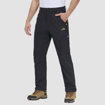 Men's Outdoor Hiking Pants - Fleece-Lined & Water-Resistant
