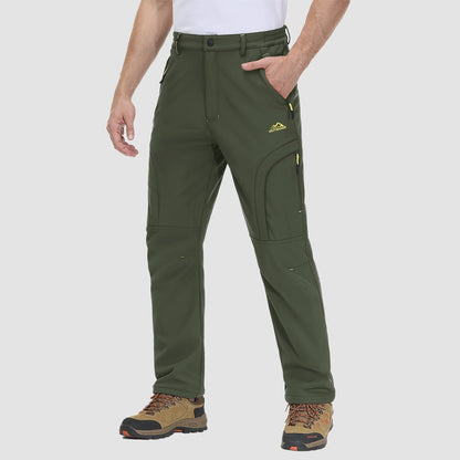 Men's Outdoor Hiking Pants - Fleece-Lined & Water-Resistant