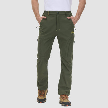 Men's Outdoor Hiking Pants - Fleece-Lined & Water-Resistant