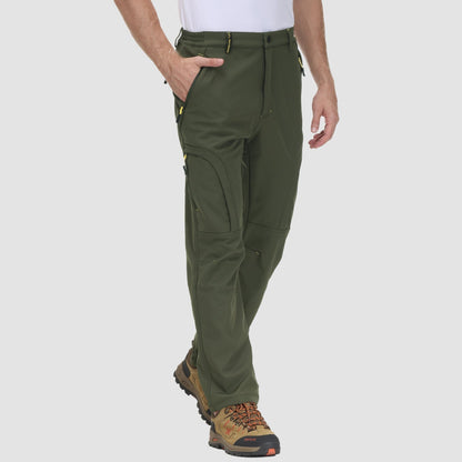 Men's Outdoor Hiking Pants - Fleece-Lined & Water-Resistant