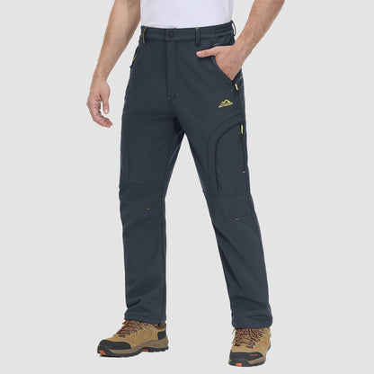 Men's Outdoor Hiking Pants - Fleece-Lined & Water-Resistant