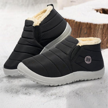 Women Waterproof Fur Ankle Boots Orthopedic Shoes