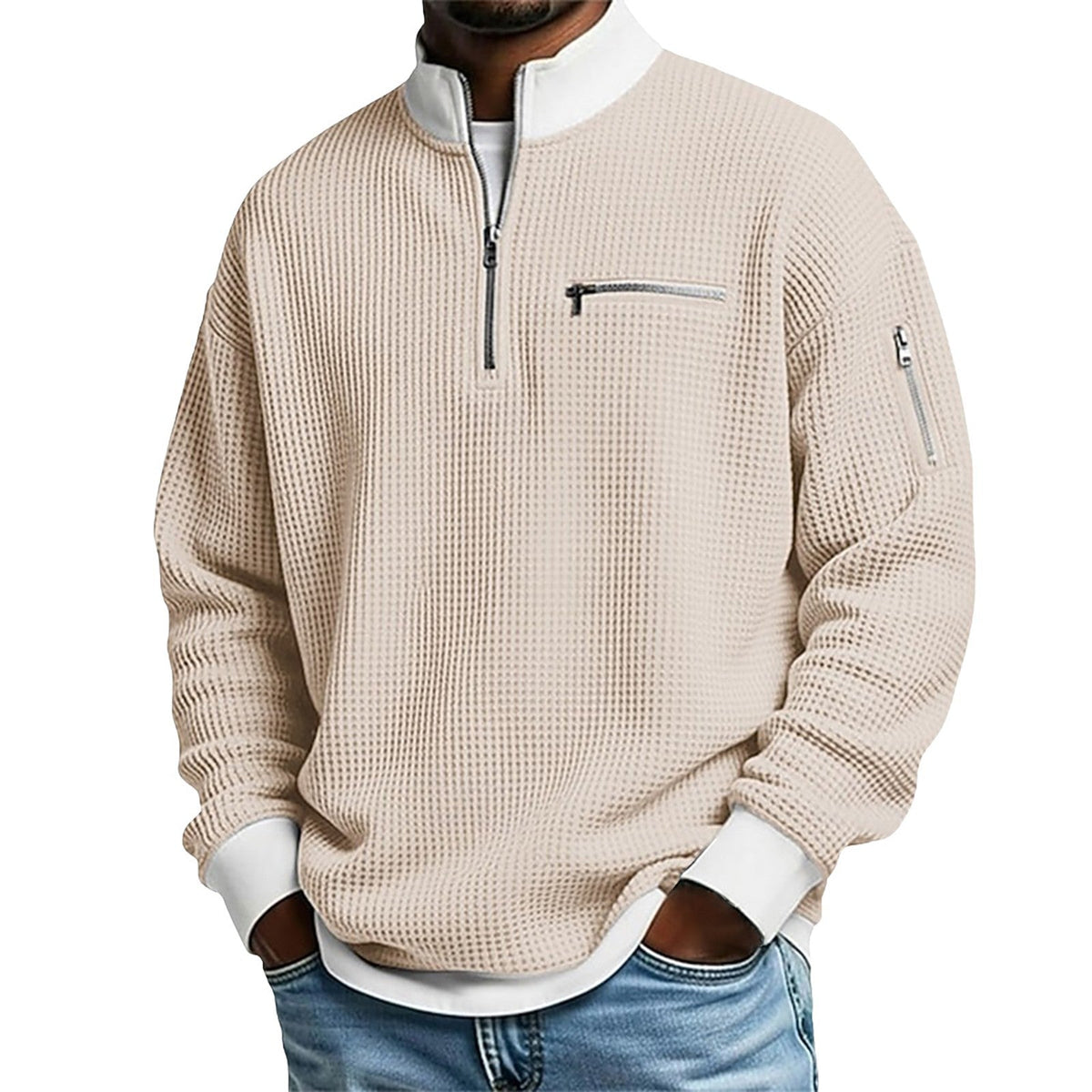 Waffle Utility Quarter-Zip Pullover