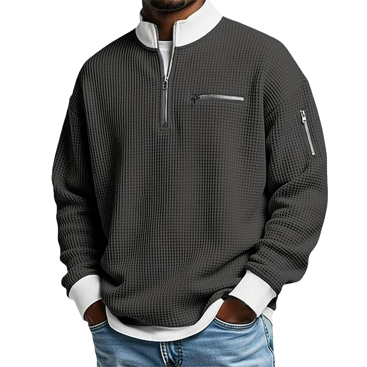Waffle Utility Quarter-Zip Pullover