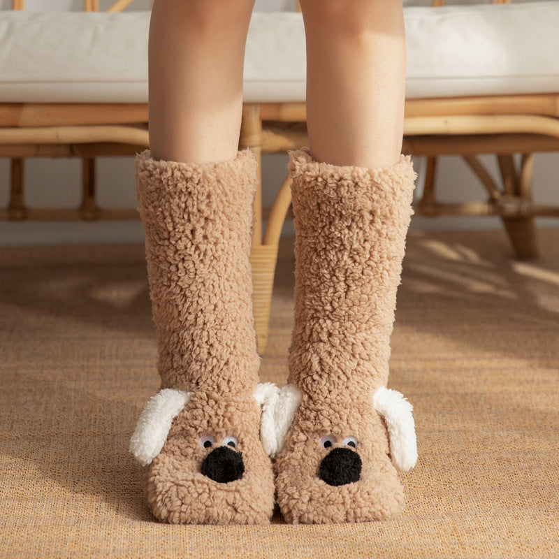 Hygo Ultra-thick Cute Puppy Slipper Home Socks