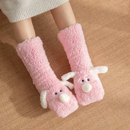Hygo Ultra-thick Cute Puppy Slipper Home Socks