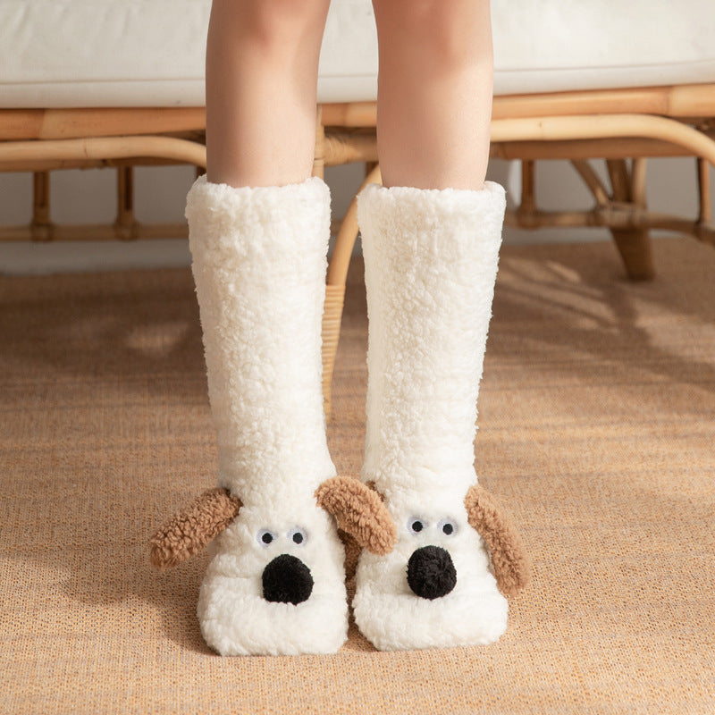 Hygo Ultra-thick Cute Puppy Slipper Home Socks