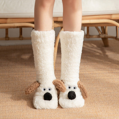 Hygo Ultra-thick Cute Puppy Slipper Home Socks
