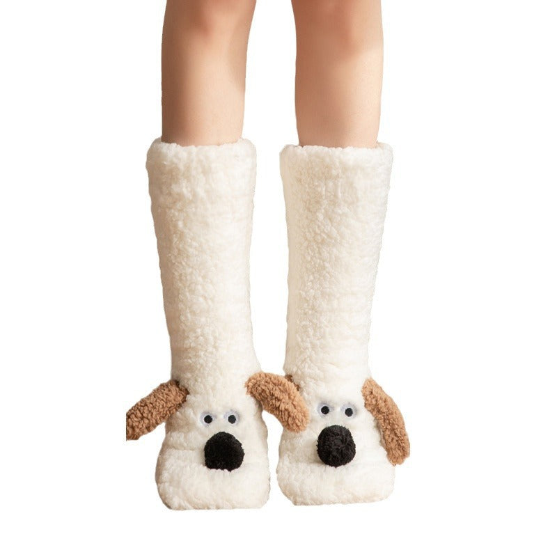 Hygo Ultra-thick Cute Puppy Slipper Home Socks