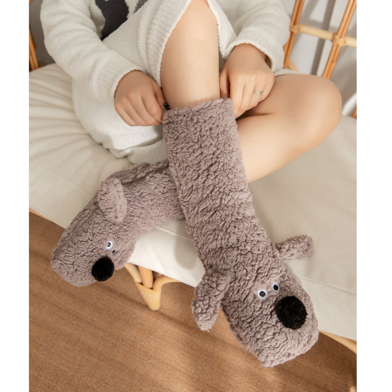 Hygo Ultra-thick Cute Puppy Slipper Home Socks