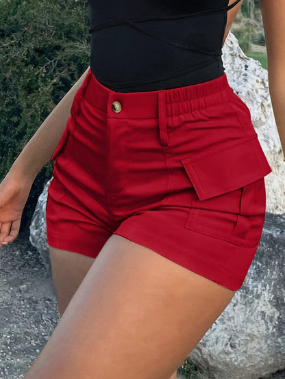 Women's High-Waist Cargo Shorts