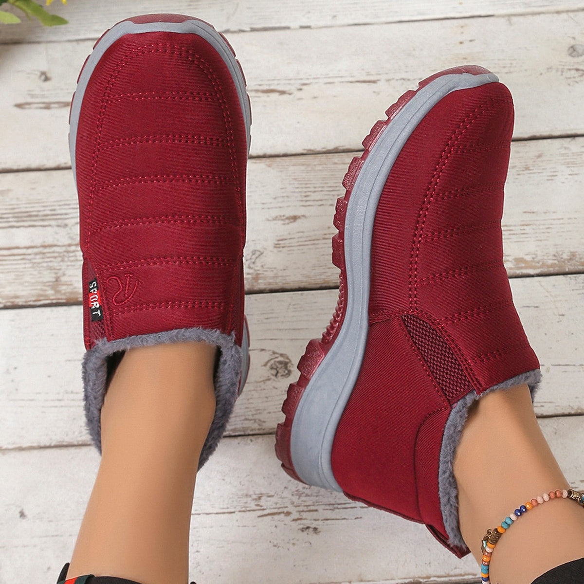 🔥Last Day Promotion 50% OFF🔥 Unisex Warm Sheepskin-Lined Boots , Easy To Wear, Comfortable When Walking