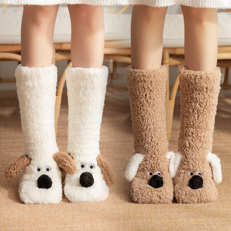 Hygo Ultra-thick Cute Puppy Slipper Home Socks