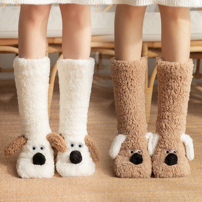 Hygo Ultra-thick Cute Puppy Slipper Home Socks