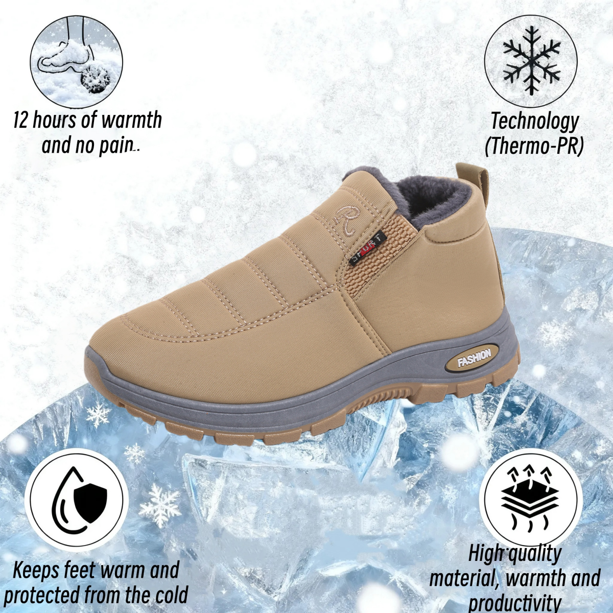 🔥Last Day Promotion 50% OFF🔥 Unisex Warm Sheepskin-Lined Boots , Easy To Wear, Comfortable When Walking