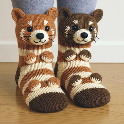 🔥Last Day 49% OFF-3D Knit Animal Socks🧦
