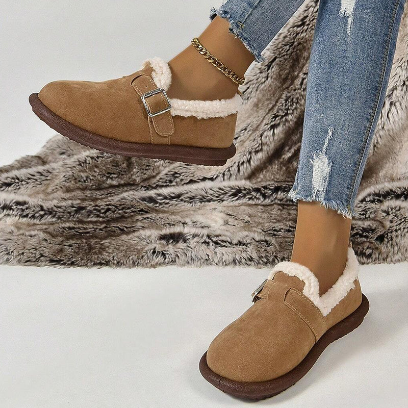 🔥Last Day 50% OFF - Women's Comfort Orthopaedic Slip-On Winter Shoes for Cosy Fleece Lining, Cushioned Sole