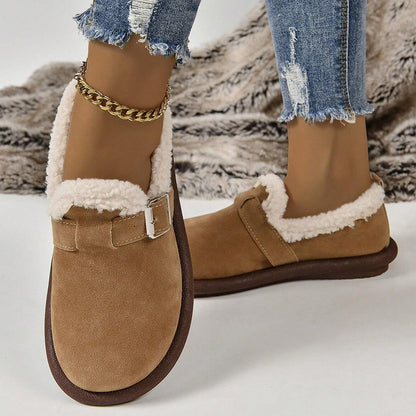 🔥Last Day 50% OFF - Women's Comfort Orthopaedic Slip-On Winter Shoes for Cosy Fleece Lining, Cushioned Sole
