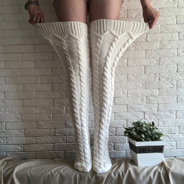 Black Friday 50% OFF - 🎁Hygo Warm Over Knee Extra Long Knitted Socks