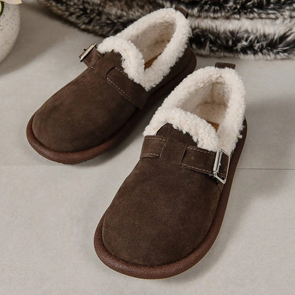 🔥Last Day 50% OFF - Women's Comfort Orthopaedic Slip-On Winter Shoes for Cosy Fleece Lining, Cushioned Sole