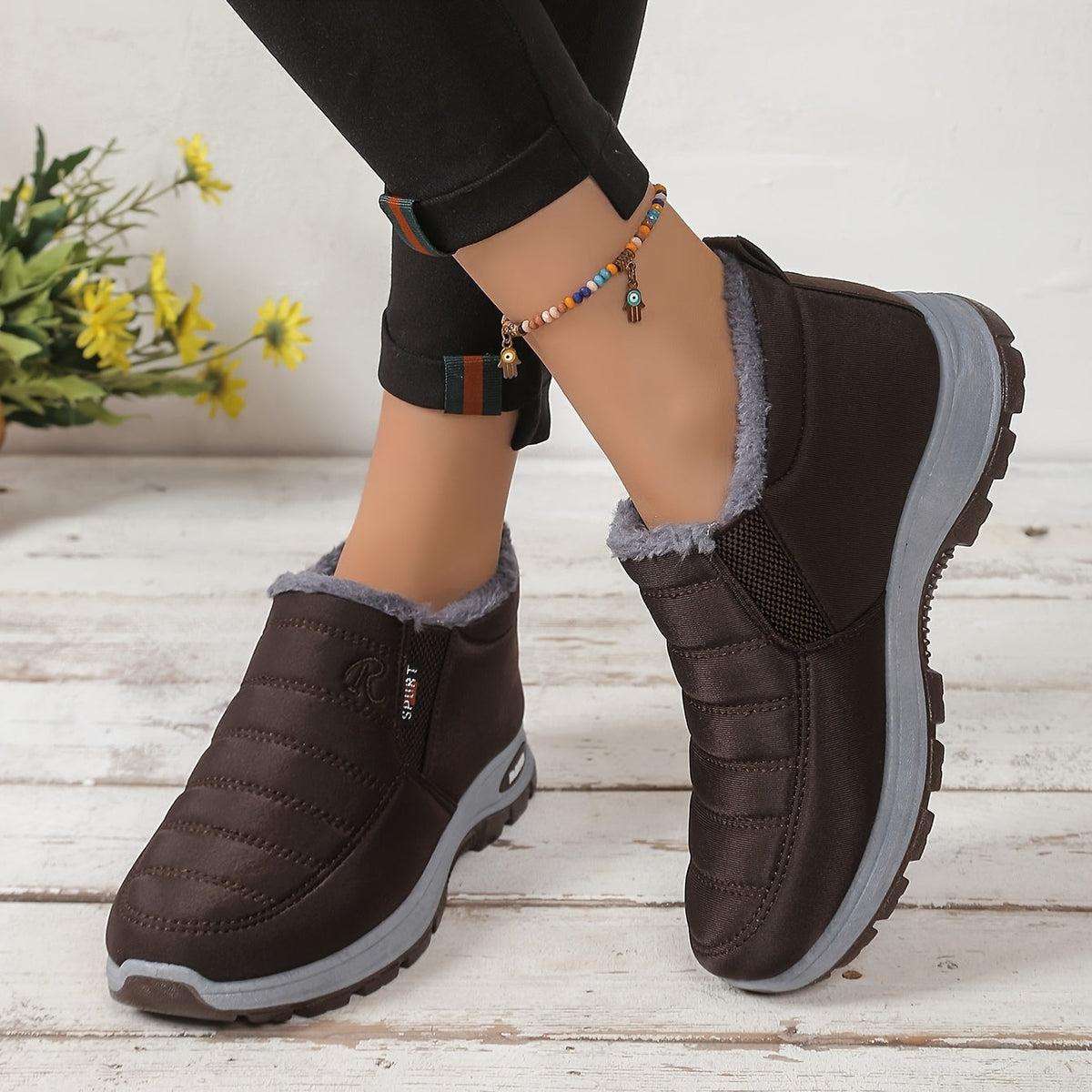 🔥Last Day Promotion 50% OFF🔥 Unisex Warm Sheepskin-Lined Boots , Easy To Wear, Comfortable When Walking