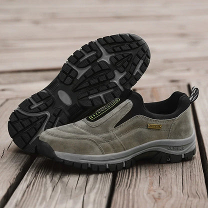 Men's Orthopedic Slip-On Winter Walking Shoes - Fleece-Lined, Waterproof & Anti-Slip Rubber Sole