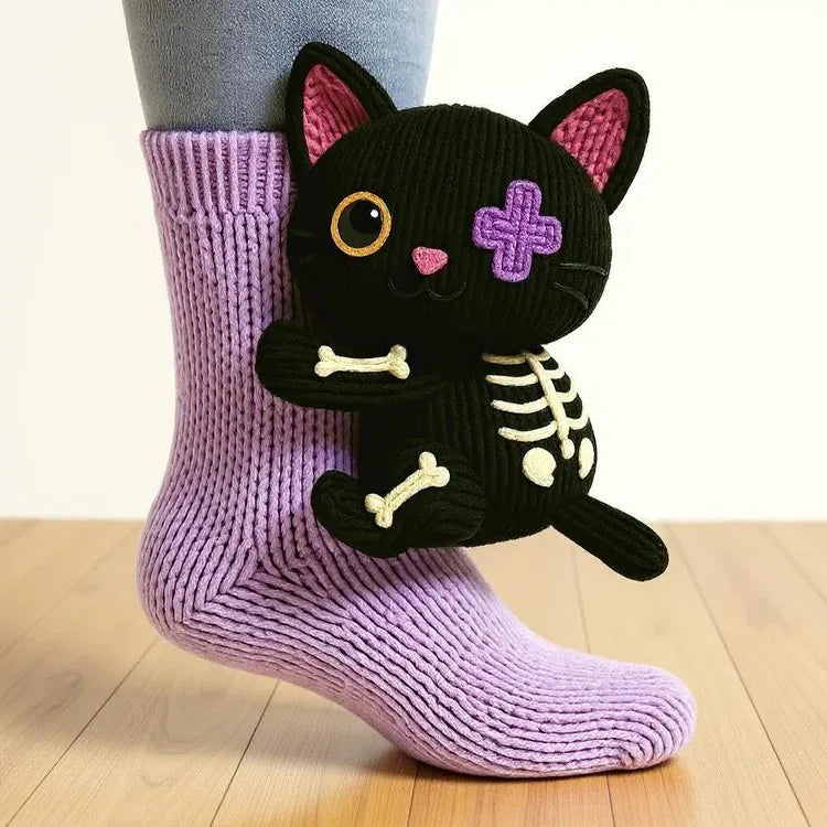 🔥Last Day 49% OFF-3D Knit Animal Socks🧦